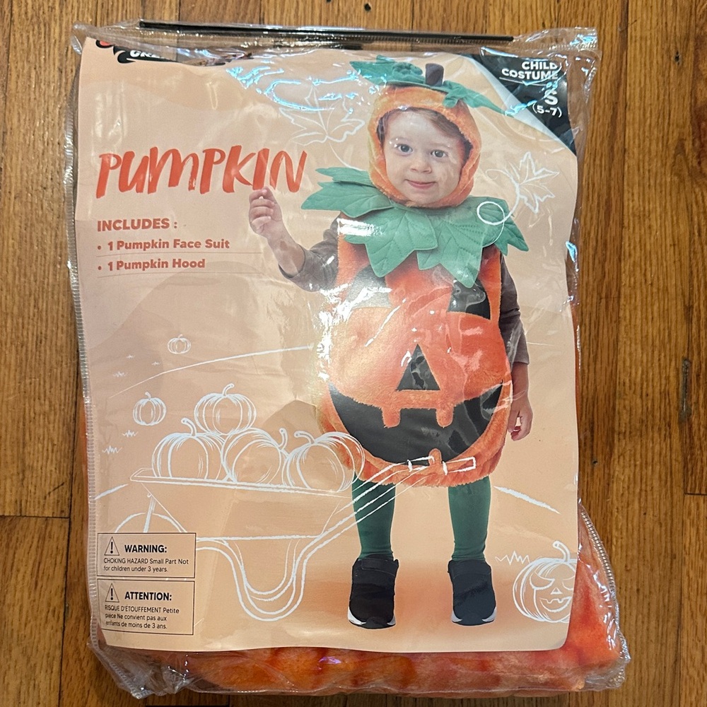 Pumpkin Child Costume - Orange and Green